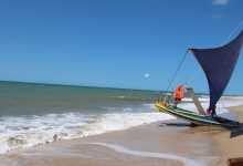 Kitesurfing in Cumbuco, Brazil