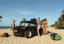 Kitesurfing in Cumbuco, Brazil