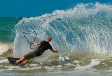 Kitesurfing in Cumbuco, Brazil