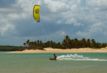 Kitesurfing in Cumbuco, Brazil