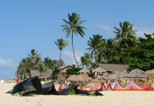 Kitesurfing in Cumbuco, Brazil