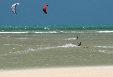 Kitesurfing in Gostoso, Brazil