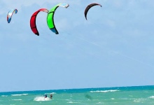 Kitesurfing in Gostoso, Brazil