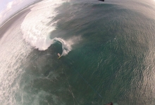 Tim kitesurfing on One Eye, Le Morne, Mauritius